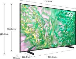 Samsung 55 Inch 4K Upscaling LED HDR Crystal UHD 4K, Dynamic Crystal Color, Samsung Tizen OS, AirSlim Design, Titan Gray, UA55DU8000UXZN - 1 Year Warranty (2024 Model - UAE Version)